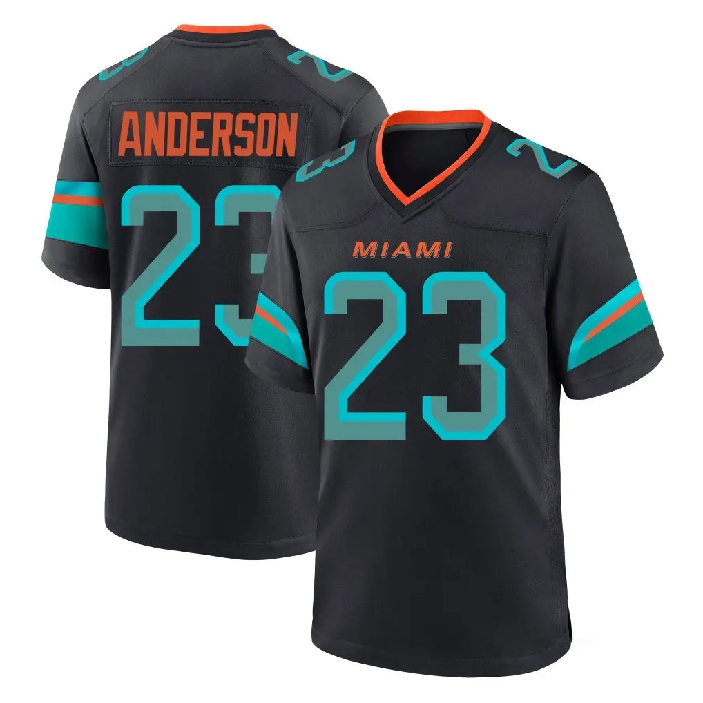 Choea M.Dolphins #23 Zayne Anderson Player Black Pitch Rivalries Collection Home Game Stitched Jerseys