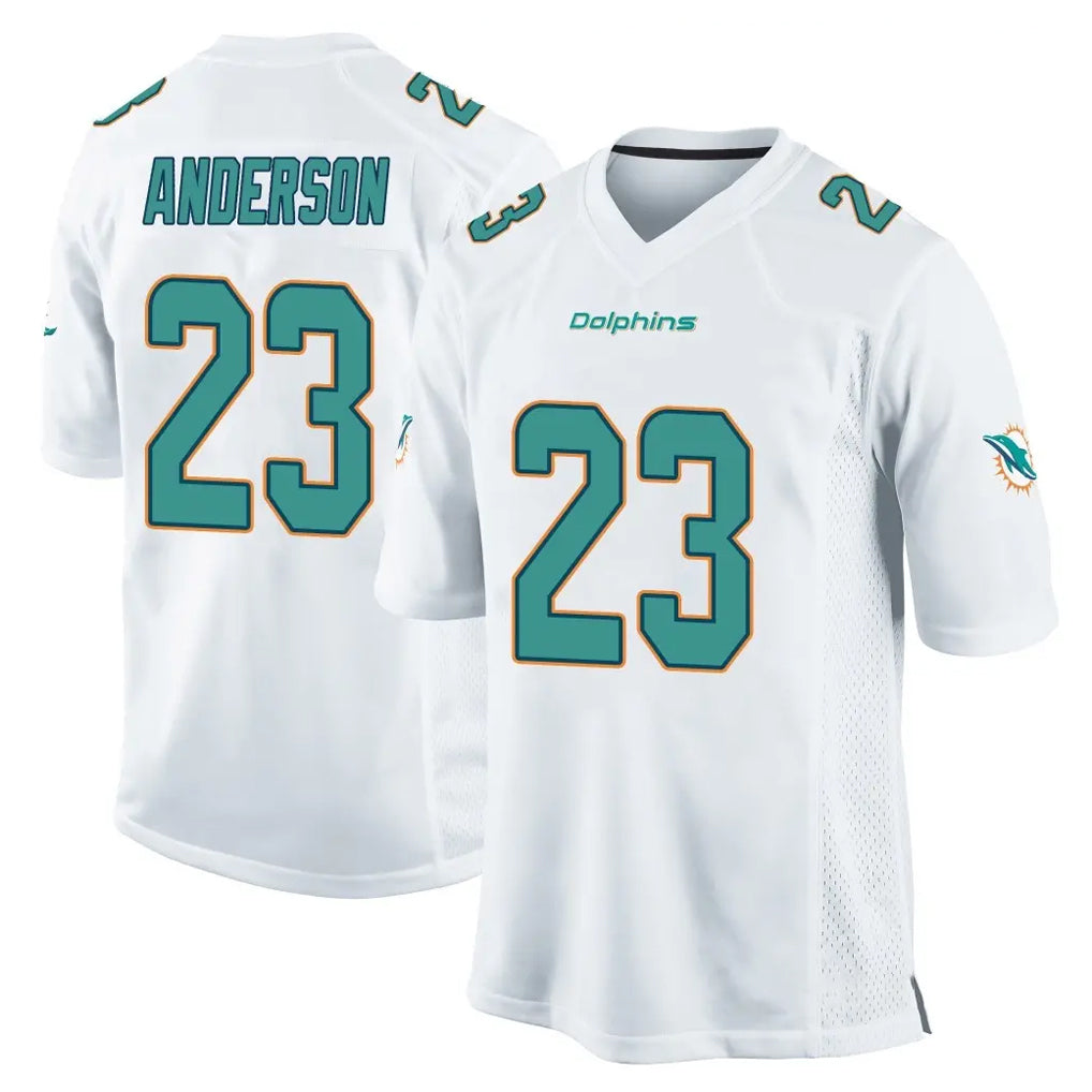 Choea M.Dolphins #23 Zayne Anderson Player White Home Game Stitched Jerseys