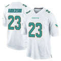 Choea M.Dolphins #23 Zayne Anderson Player White Home Game Stitched Jerseys