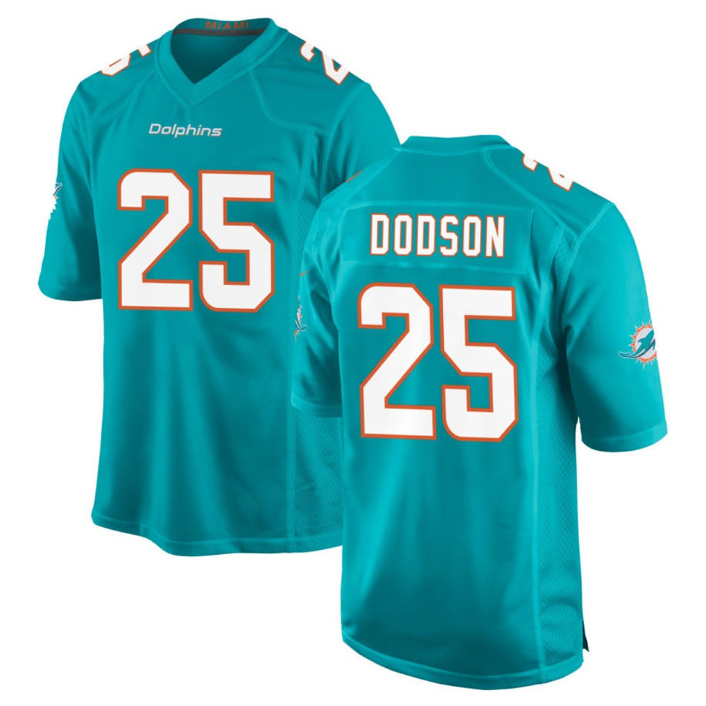 Choea M.Dolphins #25 Tyrel Dodson Player Aqua Home Game Stitched Jerseys