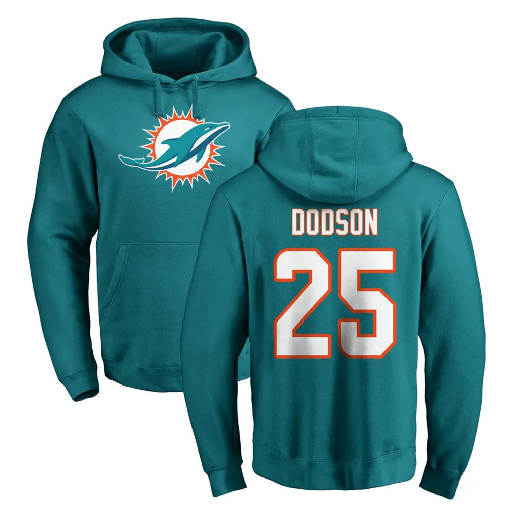 Choea M.Dolphins #25 Tyrel Dodson Player Aqua LOGO Pullover Hoodies Limited Stitched Jerseys