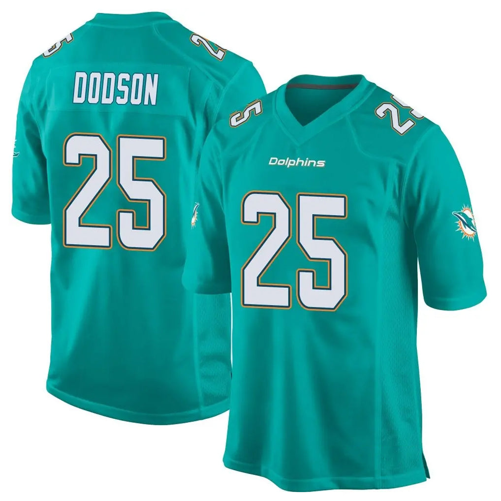 Choea M.Dolphins #25 Tyrel Dodson Player Aqua Team Color Home Game Stitched Jerseys