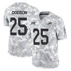 Choea M.Dolphins #25 Tyrel Dodson Player Arctic Camo Salute To Service Limited Game Stitched Jerseys