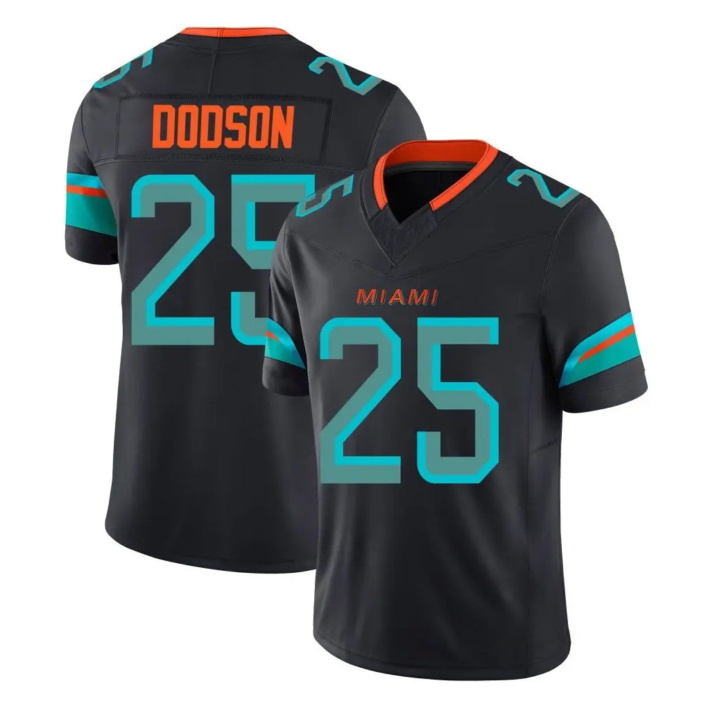 Choea M.Dolphins #25 Tyrel Dodson Player Black Limited Pitch Rivalries Collection Home Game Stitched Jerseys