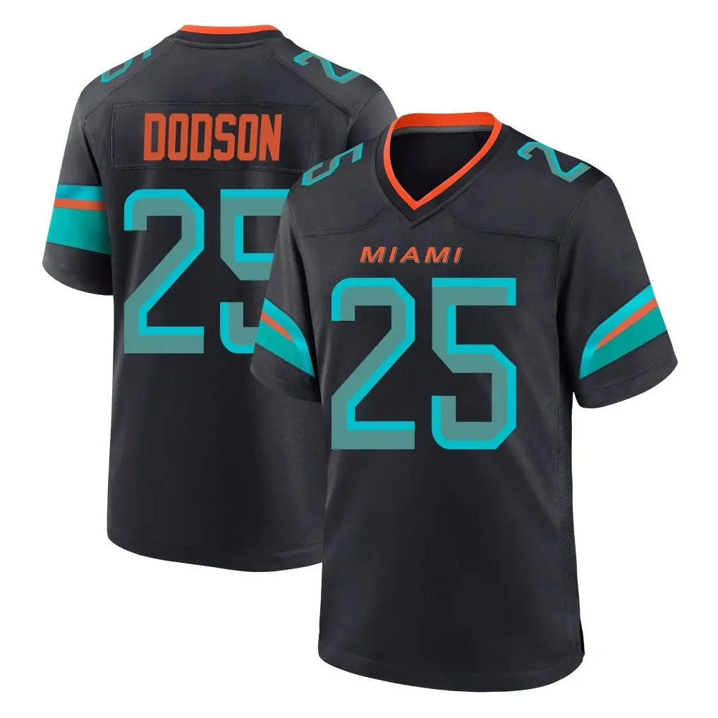 Choea M.Dolphins #25 Tyrel Dodson Player Black Pitch Rivalries Collection Home Game Stitched Jerseys
