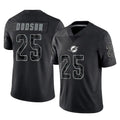 Choea M.Dolphins #25 Tyrel Dodson Player Black Reflective Limited Game Stitched Jerseys