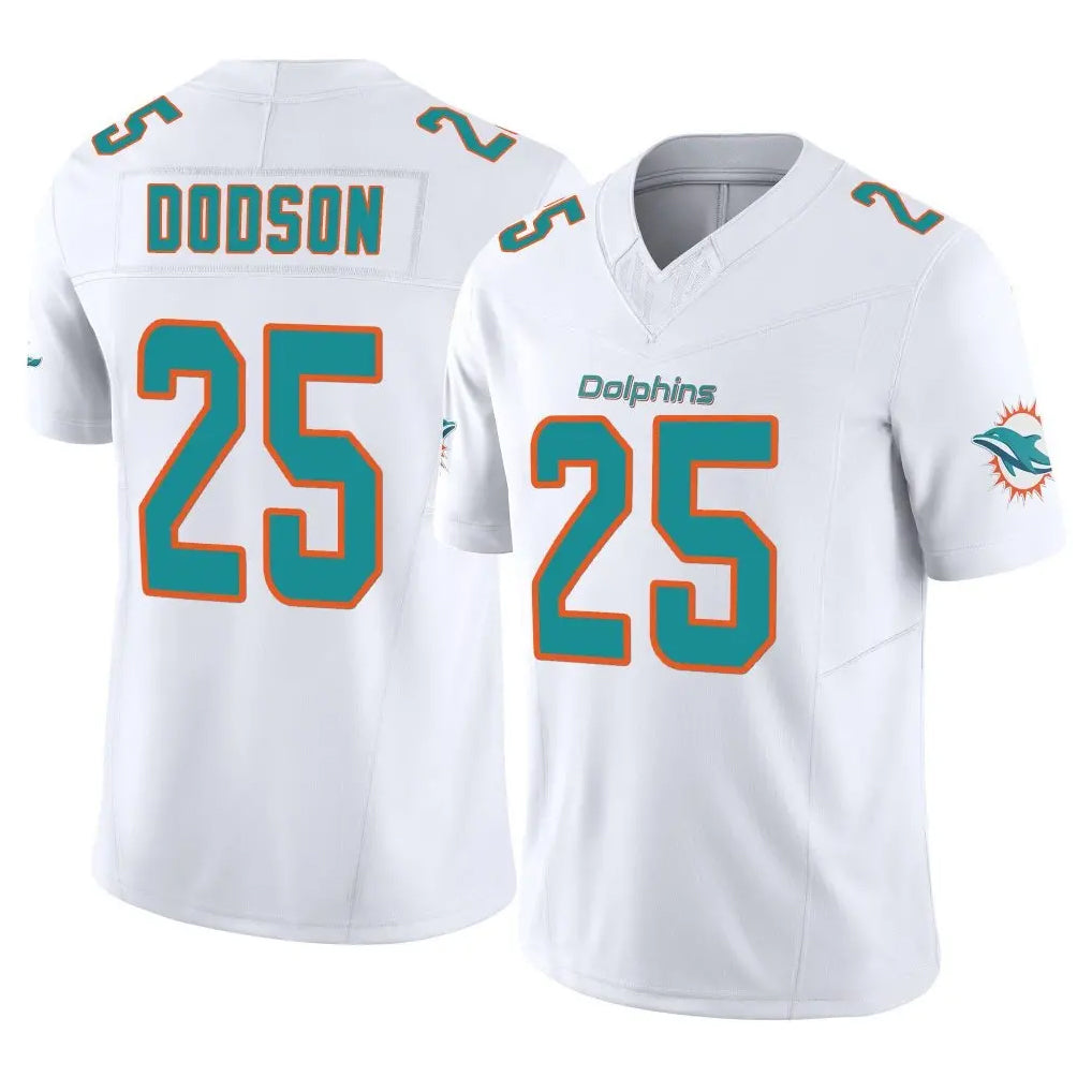 Choea M.Dolphins #25 Tyrel Dodson Player White Limited Vapor F.U.S.E. Home Game Stitched Jerseys