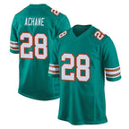 Choea M.Dolphins #28 De'Von Achane Player Aqua Alternate Home Game Stitched Jerseys