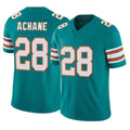 Choea M.Dolphins #28 De'Von Achane Player Aqua Limited Alternate Vapor F.U.S.E. Home Game Stitched Jerseys