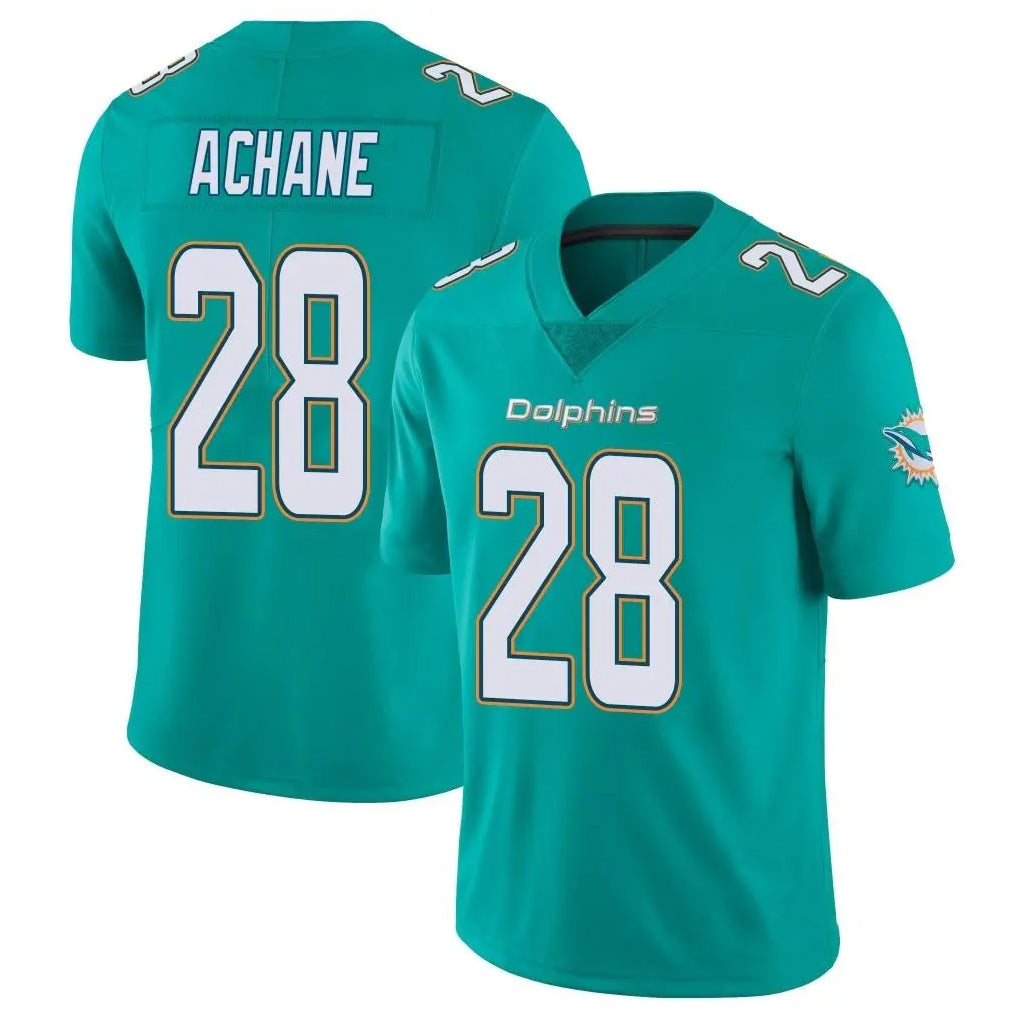 Choea M.Dolphins #28 De'Von Achane Player Aqua Limited Vapor Untouchable Home Game Stitched Jerseys
