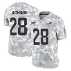 Choea M.Dolphins #28 De'Von Achane Player Arctic Camo Salute To Service Limited Game Stitched Jerseys
