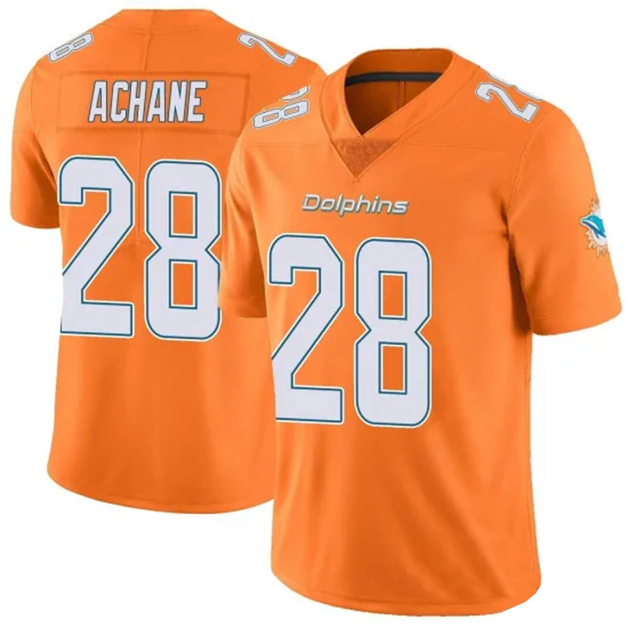 Choea M.Dolphins #28 De?¡¥Von Achane Player Orange Vapor Limited Stitched Jerseys