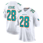 Choea M.Dolphins #28 De'Von Achane Player White Limited Home Game Stitched Jerseys