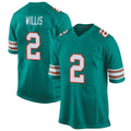 Choea M.Dolphins #2 Malik Willis Player Aqua Alternate Home Game Stitched Jerseys