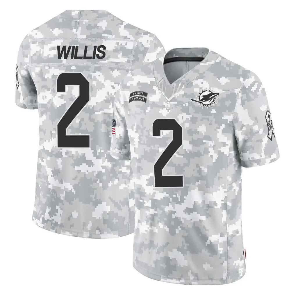Choea M.Dolphins #2 Malik Willis Player Arctic Camo Salute To Service Limited Game Stitched Jerseys
