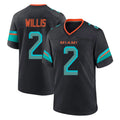 Choea M.Dolphins #2 Malik Willis Player Black Pitch Rivalries Collection Home Game Stitched Jerseys