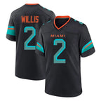 Choea M.Dolphins #2 Malik Willis Player Black Pitch Rivalries Collection Home Game Stitched Jerseys