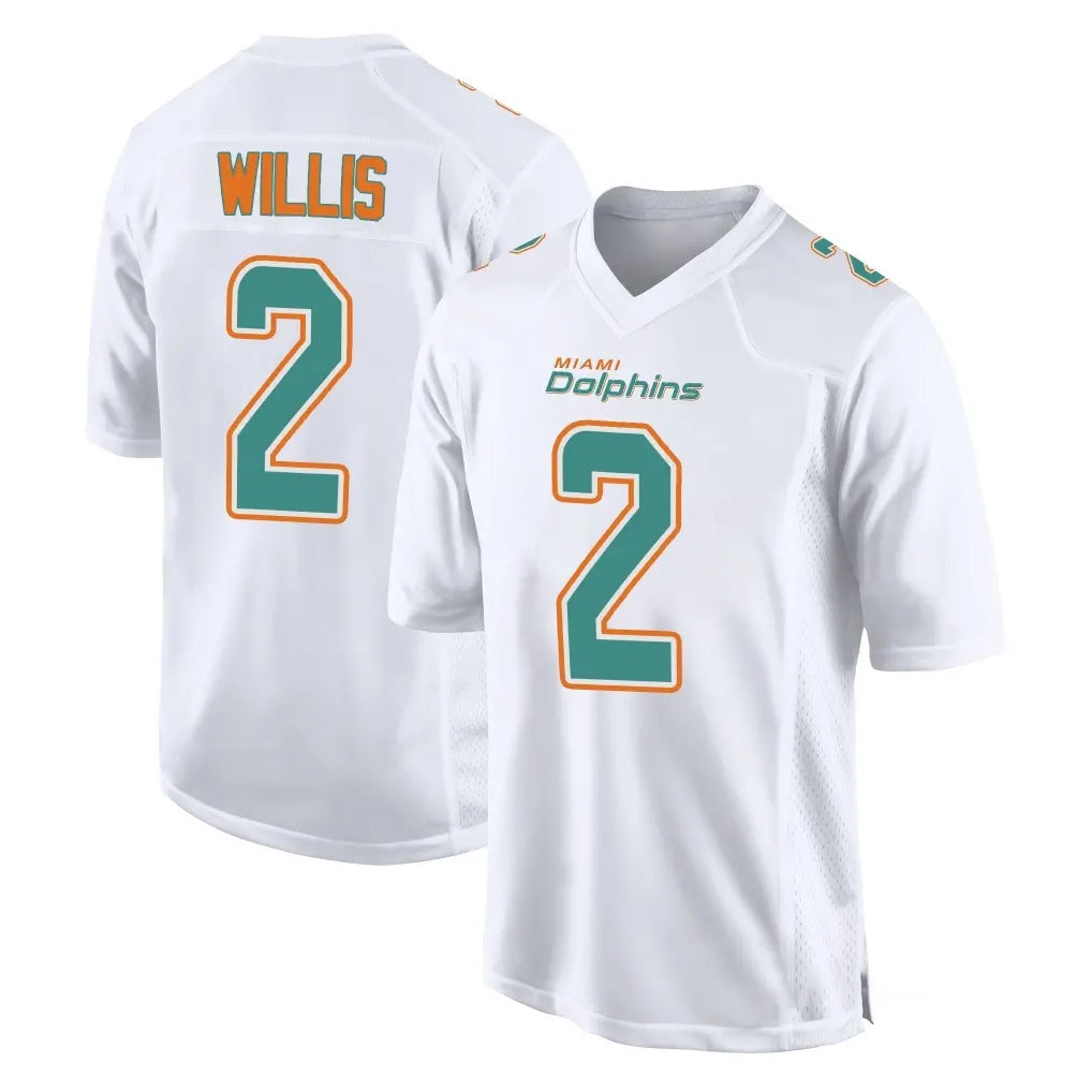 Choea M.Dolphins #2 Malik Willis Player White Fashion Home Game Stitched Jerseys
