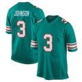 Choea M.Dolphins #3 Chris Johnson Player Aqua Alternate Home Game Stitched Jerseys