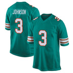 Choea M.Dolphins #3 Chris Johnson Player Aqua Alternate Home Game Stitched Jerseys