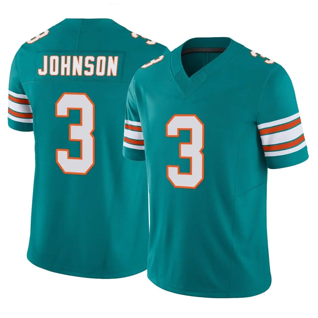 Choea M.Dolphins #3 Chris Johnson Player Aqua Limited Alternate Vapor F.U.S.E. Home Game Stitched Jerseys