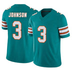 Choea M.Dolphins #3 Chris Johnson Player Aqua Limited Alternate Vapor F.U.S.E. Home Game Stitched Jerseys