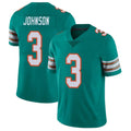 Choea M.Dolphins #3 Chris Johnson Player Aqua Limited Alternate Vapor Untouchable Home Game Stitched Jerseys