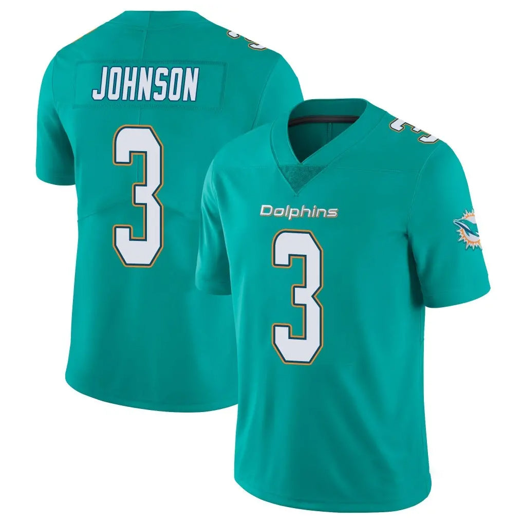 Choea M.Dolphins #3 Chris Johnson Player Aqua Limited Vapor Untouchable Home Game Stitched Jerseys