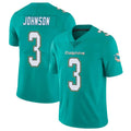 Choea M.Dolphins #3 Chris Johnson Player Aqua Limited Vapor Untouchable Home Game Stitched Jerseys