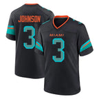 Choea M.Dolphins #3 Chris Johnson Player Black Pitch Rivalries Collection Home Game Stitched Jerseys