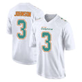 Choea M.Dolphins #3 Chris Johnson Player White Fashion Home Game Stitched Jerseys
