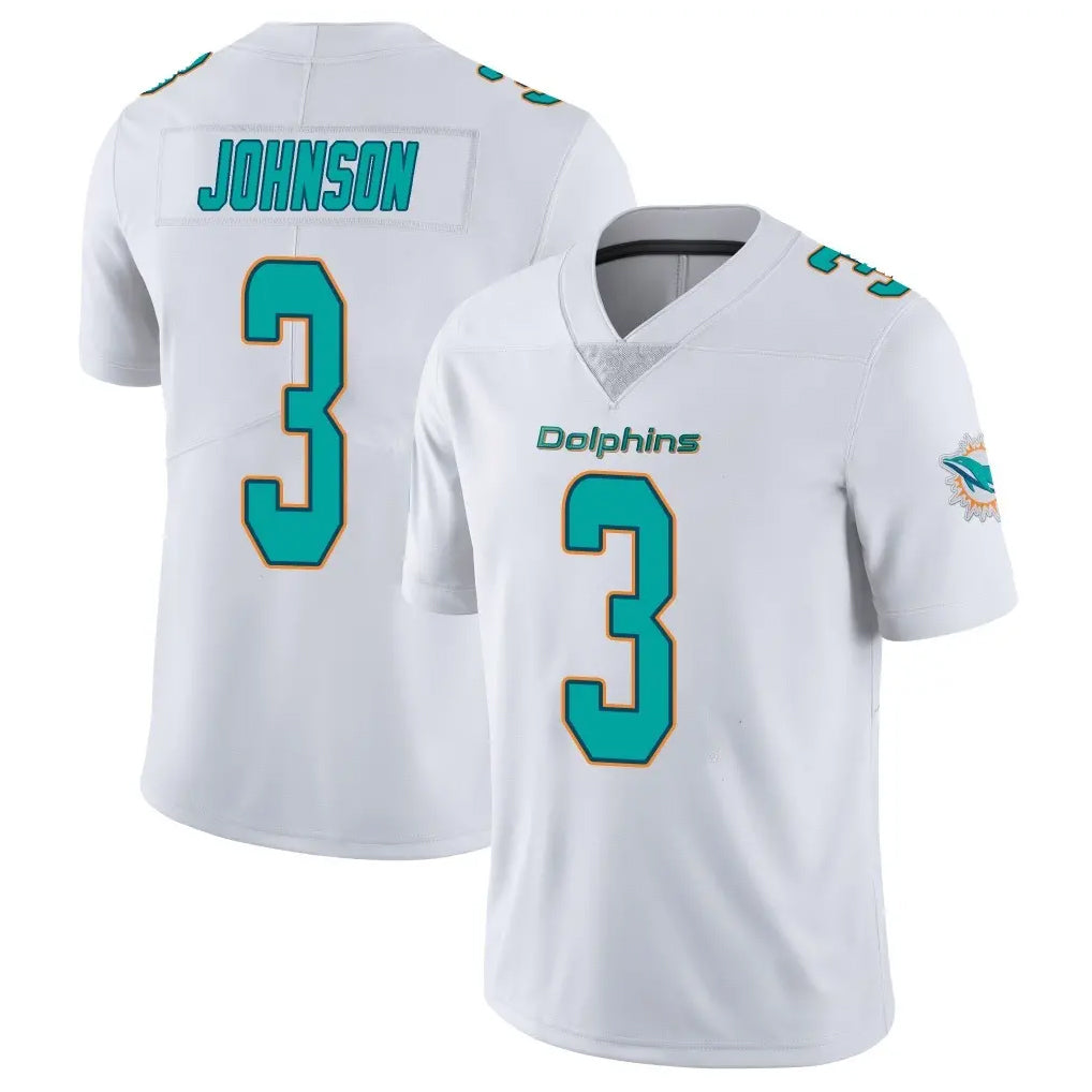 Choea M.Dolphins #3 Chris Johnson Player White Limited Vapor Untouchable Home Game Stitched Jerseys