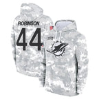 Choea M.Dolphins #44 Chop Robinson Player Arctic Camo Salute to Service Hoodies Limited Game Stitched Jerseys