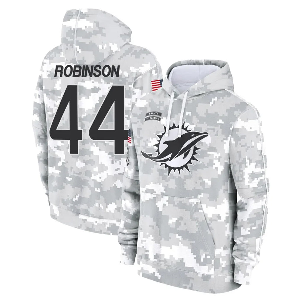 Choea M.Dolphins #44 Chop Robinson Player Arctic Camo Salute to Service Hoodies Limited Game Stitched Jerseys