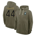 Choea M.Dolphins #44 Chop Robinson Player Olive Salute to Service Pullover Hoodies Limited Stitched Jerseys