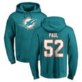 Choea M.Dolphins #52 Patrick Paul Player Aqua LOGO Pullover Hoodies Limited Stitched Jerseys