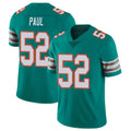 Choea M.Dolphins #52 Patrick Paul Player Aqua Limited Alternate Vapor Untouchable Home Game Stitched Jerseys