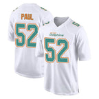 Choea M.Dolphins #52 Patrick Paul Player White Fashion Home Game Stitched Jerseys