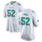 Choea M.Dolphins #52 Patrick Paul Player White Limited Home Game Stitched Jerseys