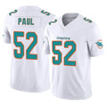 Choea M.Dolphins #52 Patrick Paul Player White Limited Vapor F.U.S.E. Home Game Stitched Jerseys