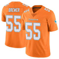 Choea M.Dolphins #55 Aaron Brewer Player Orange Limited Home Game Stitched Jerseys