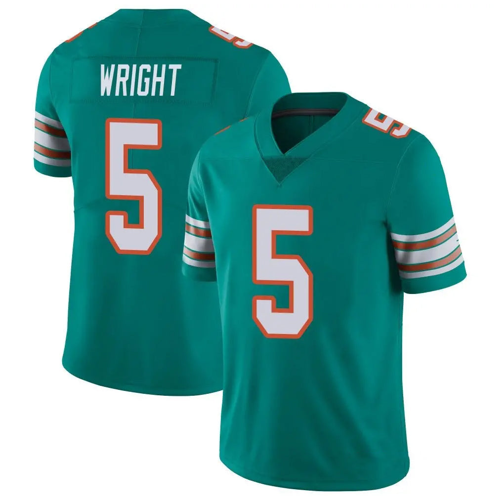 Choea M.Dolphins #5 Jaylen Wright Player Aqua Limited Alternate Vapor Untouchable Home Game Stitched Jerseys