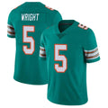 Choea M.Dolphins #5 Jaylen Wright Player Aqua Limited Alternate Vapor Untouchable Home Game Stitched Jerseys