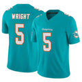 Choea M.Dolphins #5 Jaylen Wright Player Aqua Limited Vapor F.U.S.E. Home Game Stitched Jerseys