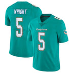 Choea M.Dolphins #5 Jaylen Wright Player Aqua Limited Vapor Untouchable Home Game Stitched Jerseys