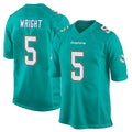 Choea M.Dolphins #5 Jaylen Wright Player Aqua Team Color Home Game Stitched Jerseys