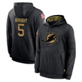 Choea M.Dolphins #5 Jaylen Wright Player Black Salute to Service Hoodies Limited Game Stitched Jerseys