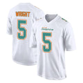Choea M.Dolphins #5 Jaylen Wright Player White Fashion Home Game Stitched Jerseys