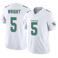 Choea M.Dolphins #5 Jaylen Wright Player White Limited Vapor F.U.S.E. Home Game Stitched Jerseys