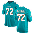 Choea M.Dolphins #72 Jonah Savaiinaea Player Aqua Home Game Stitched Jerseys